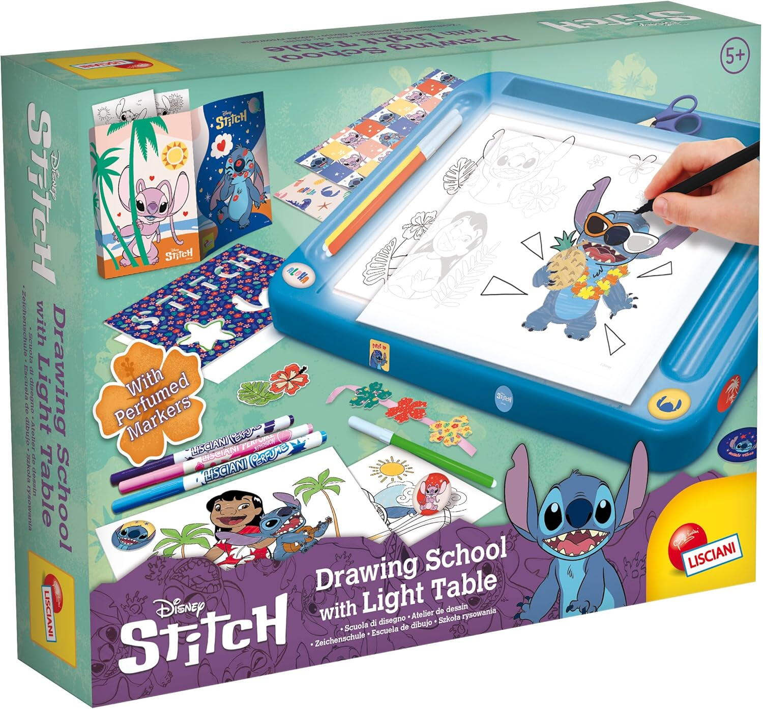 Tablita de desen cu lumini - Stitch PlayLearn Toys