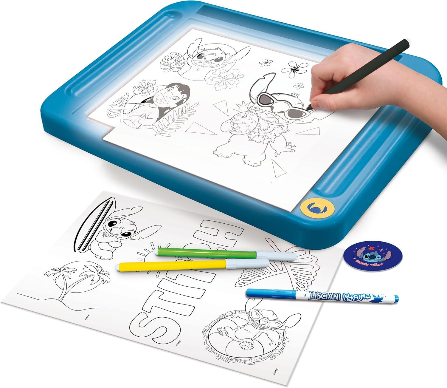 Tablita de desen cu lumini - Stitch PlayLearn Toys