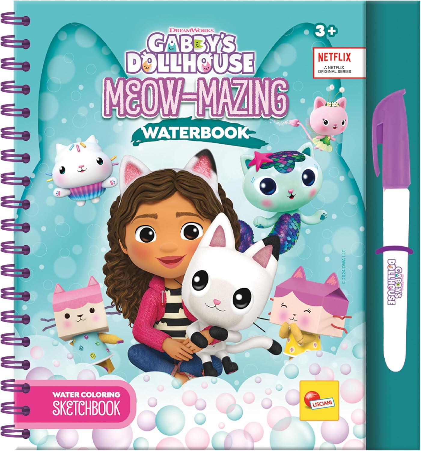Waterbook: Carte de colorat Gabby's Dollhouse & pisicute PlayLearn Toys