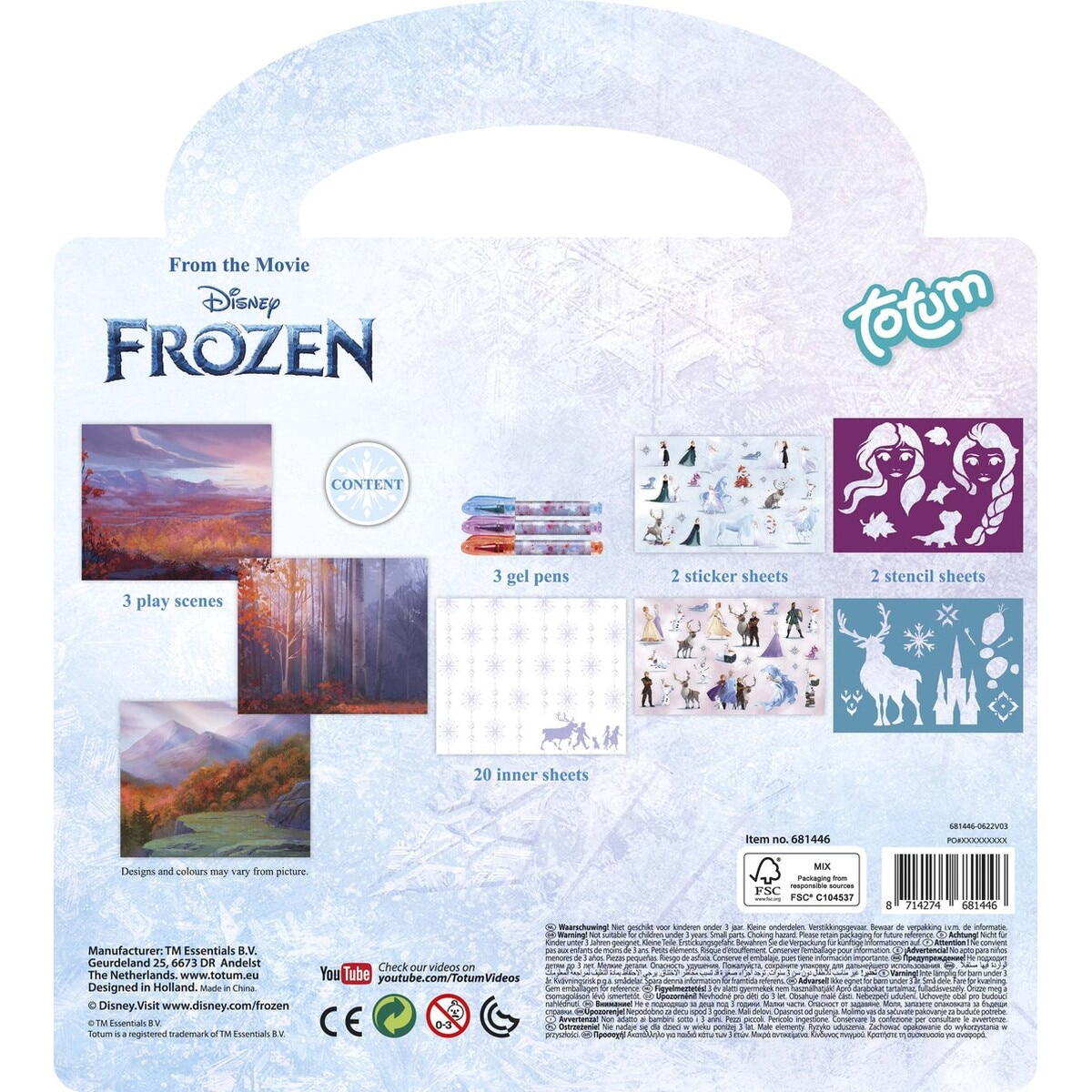 Carte de activitati & pixuri - Frozen PlayLearn Toys