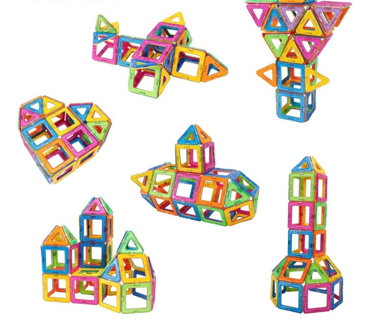 Joc de constructie magnetic - 45 piese PlayLearn Toys