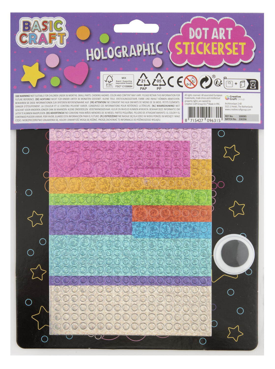 Mozaic cu autocolante - Unicorn PlayLearn Toys