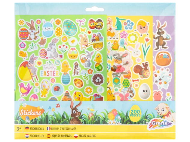 Set 200 abtibilduri - Paste fericit PlayLearn Toys