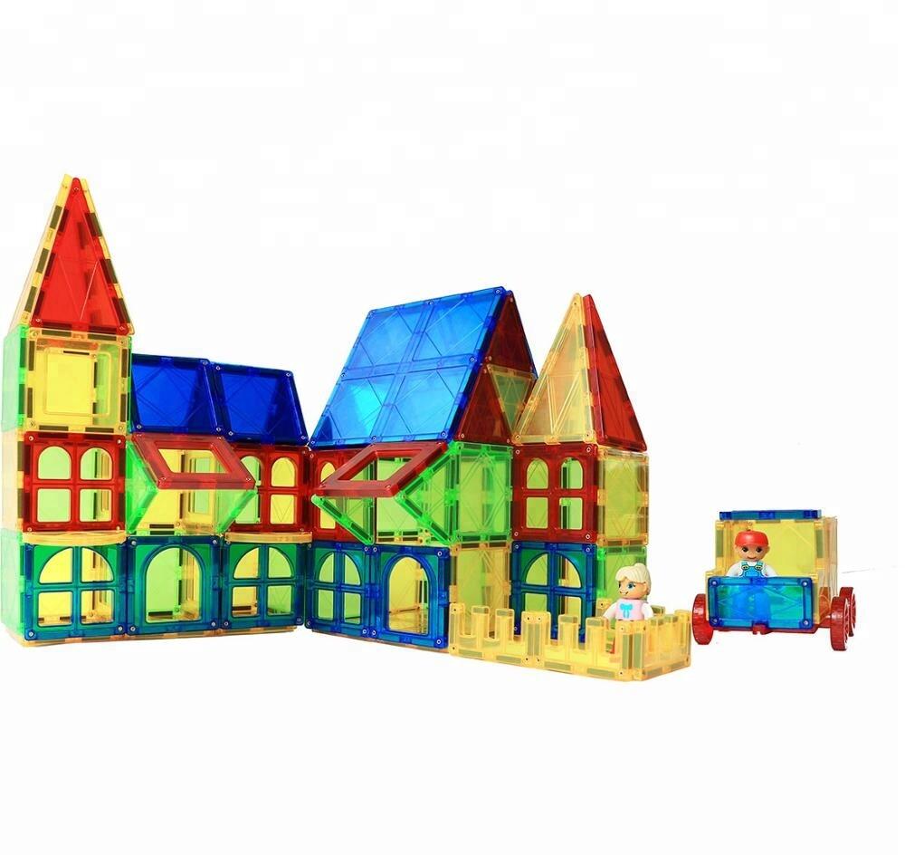 Set de constructie magnetic - 112 piese PlayLearn Toys