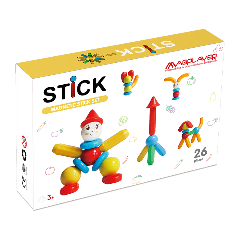Set de constructie magnetic - STICK (26 piese) PlayLearn Toys