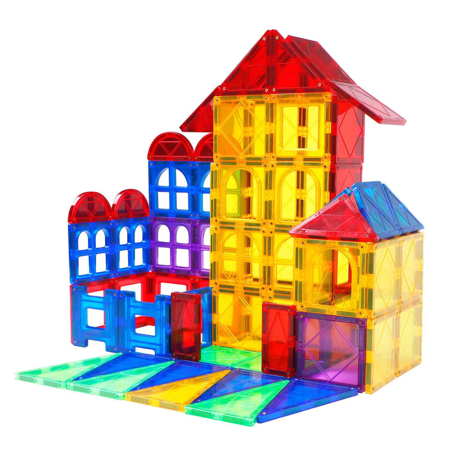 Set de constructie magnetic 3D - 100 piese PlayLearn Toys