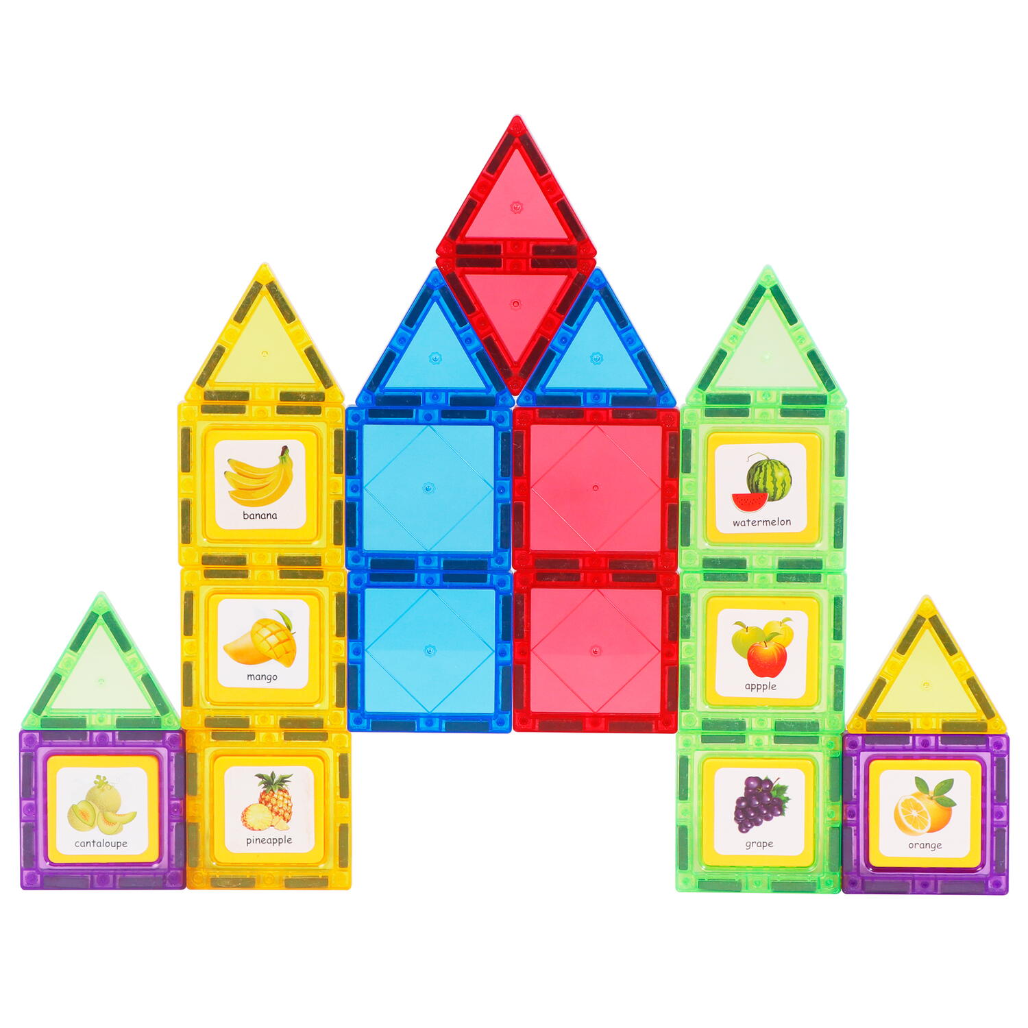 Set de constructie magnetic 3D - 28 piese PlayLearn Toys