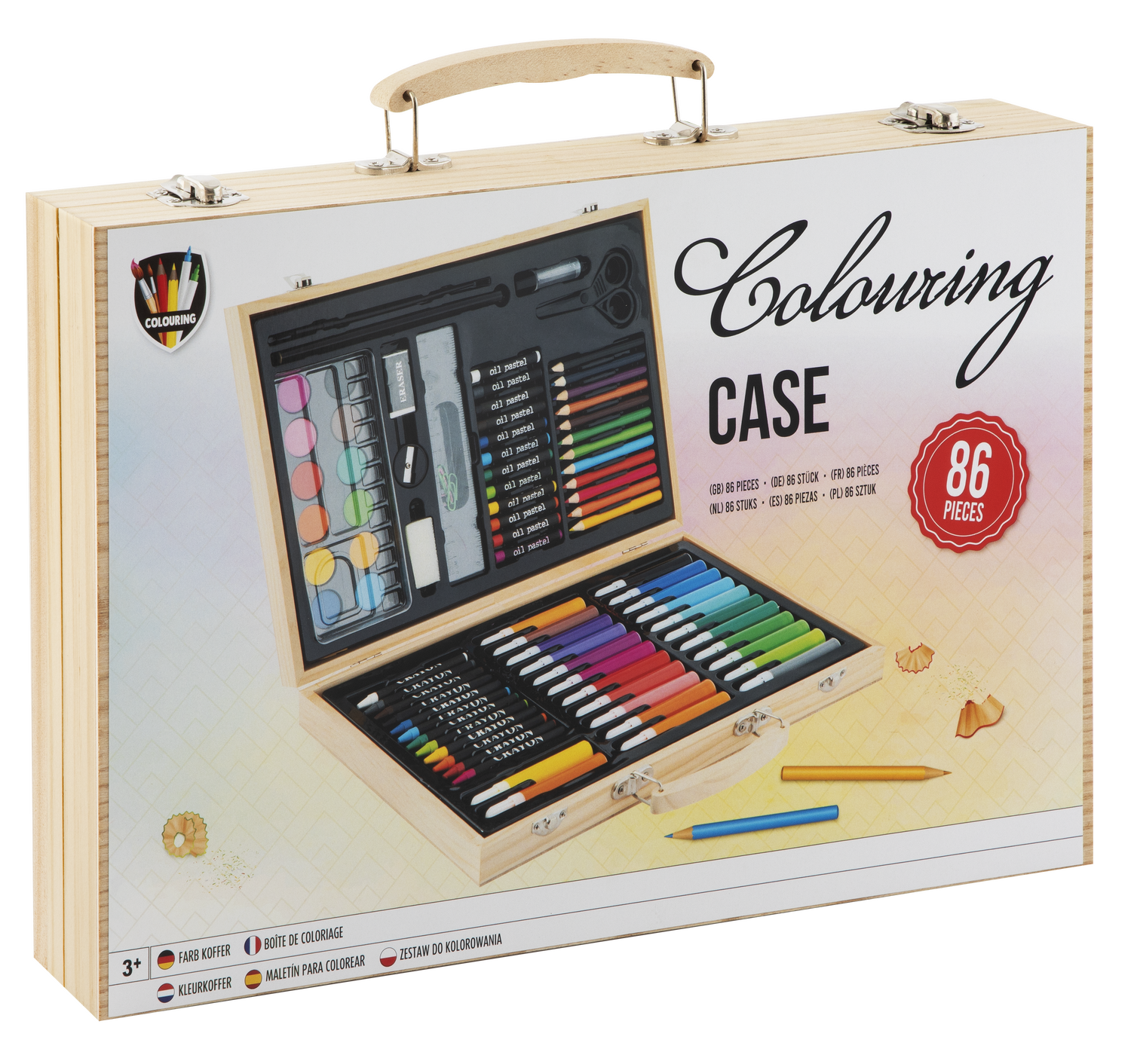 Trusa pentru pictura si desen (86 piese) PlayLearn Toys