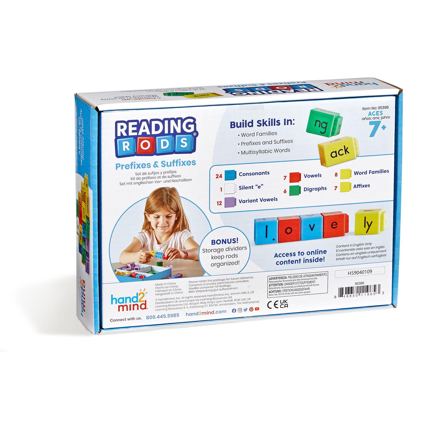 Cuburi Reading Rods® - Prefixe & sufixe PlayLearn Toys