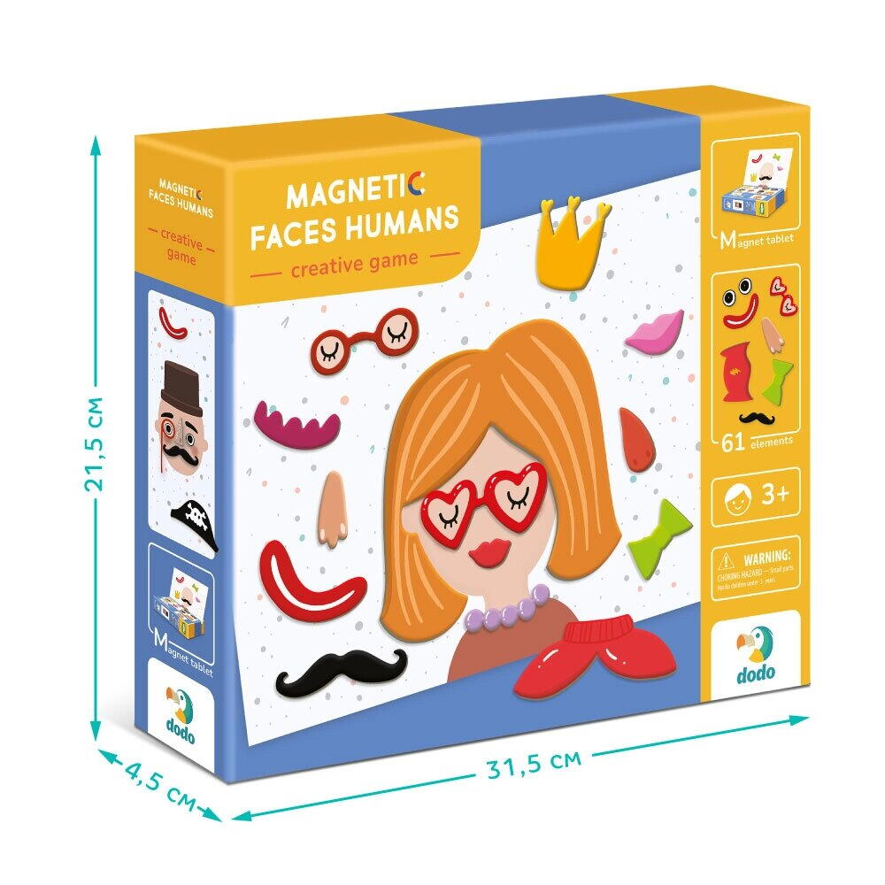 Joc magnetic - Fete amuzante PlayLearn Toys