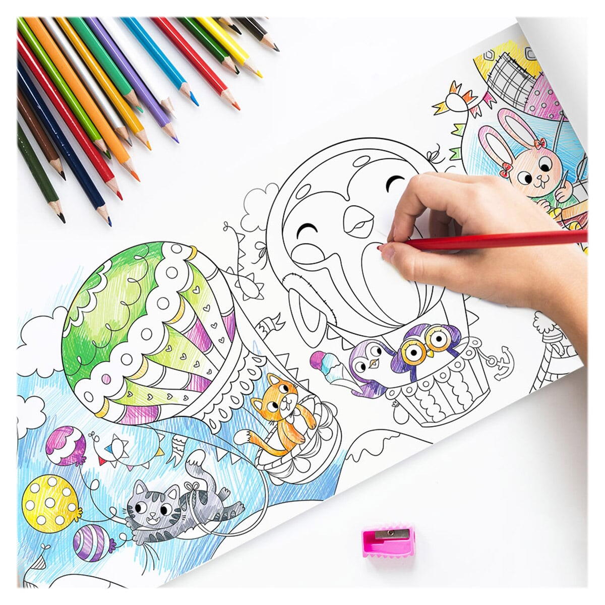 Poster de colorat - Aventurile animalutelor PlayLearn Toys