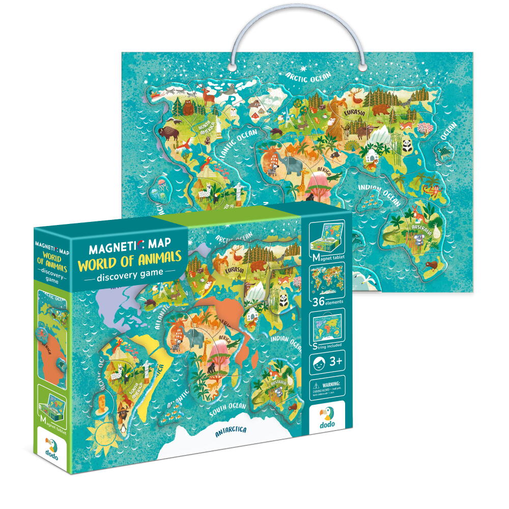 Puzzle magnetic - Lumea animalelor (36 piese) PlayLearn Toys