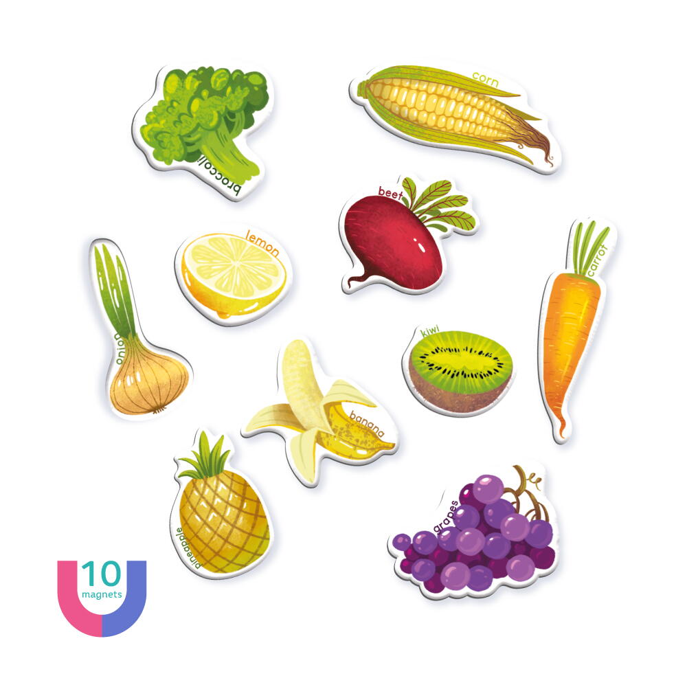 Set magnetic - Invat legume si fructe in lb. engleza PlayLearn Toys