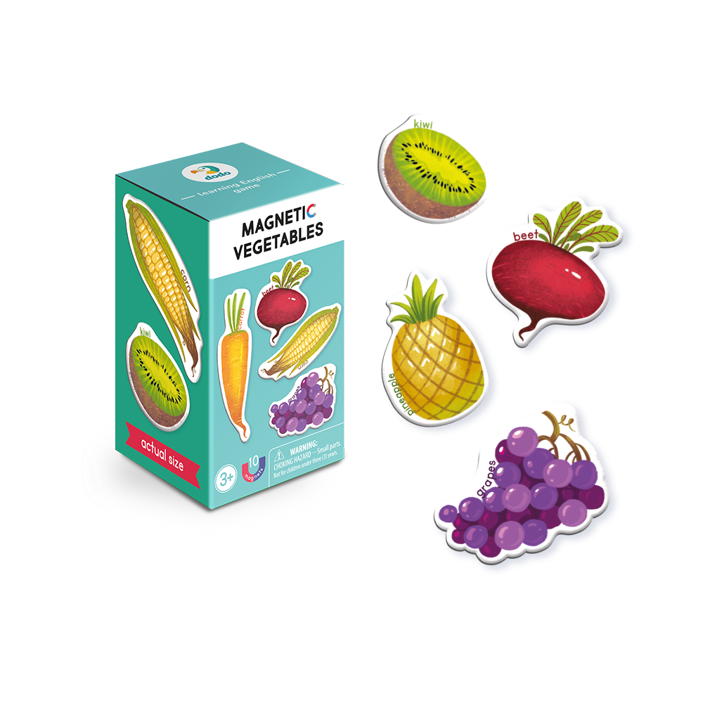 Set magnetic - Invat legume si fructe in lb. engleza PlayLearn Toys