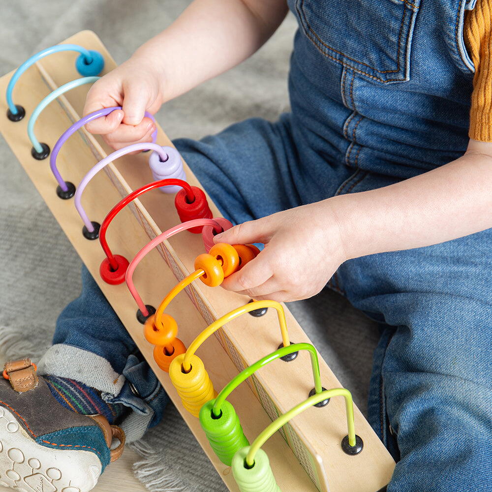 Numaratoare din lemn - Adunari si scaderi PlayLearn Toys