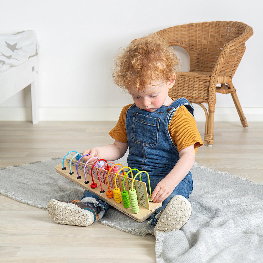 Numaratoare din lemn - Adunari si scaderi PlayLearn Toys