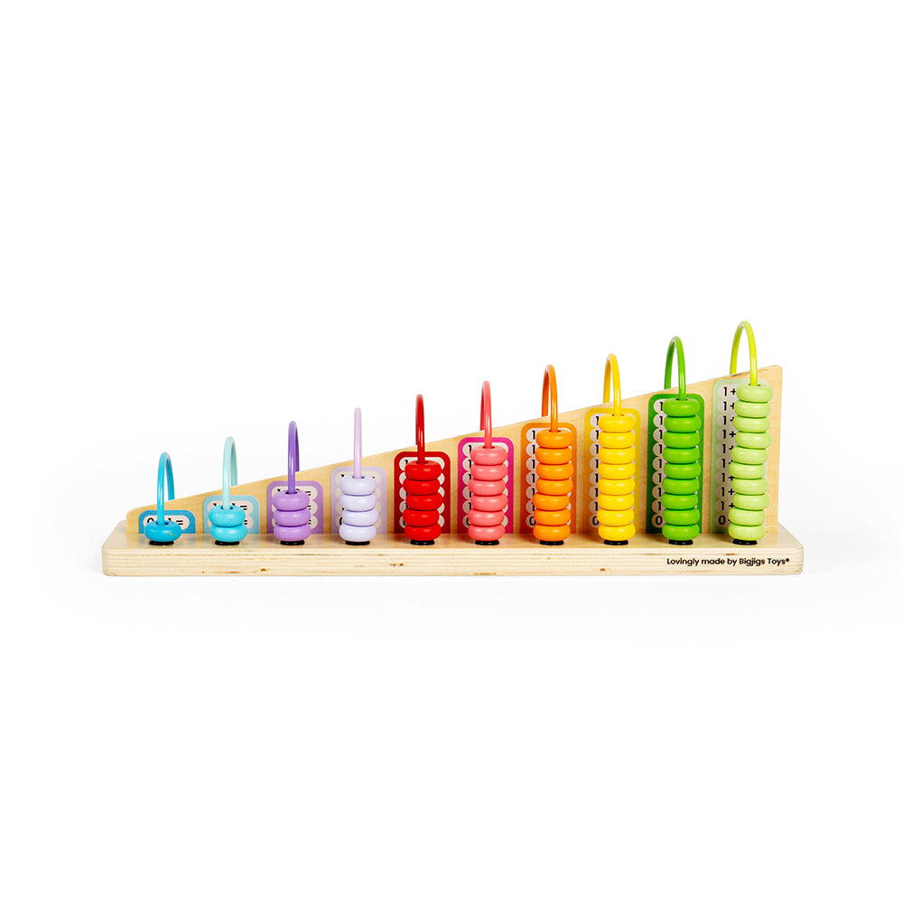 Numaratoare din lemn - Adunari si scaderi PlayLearn Toys