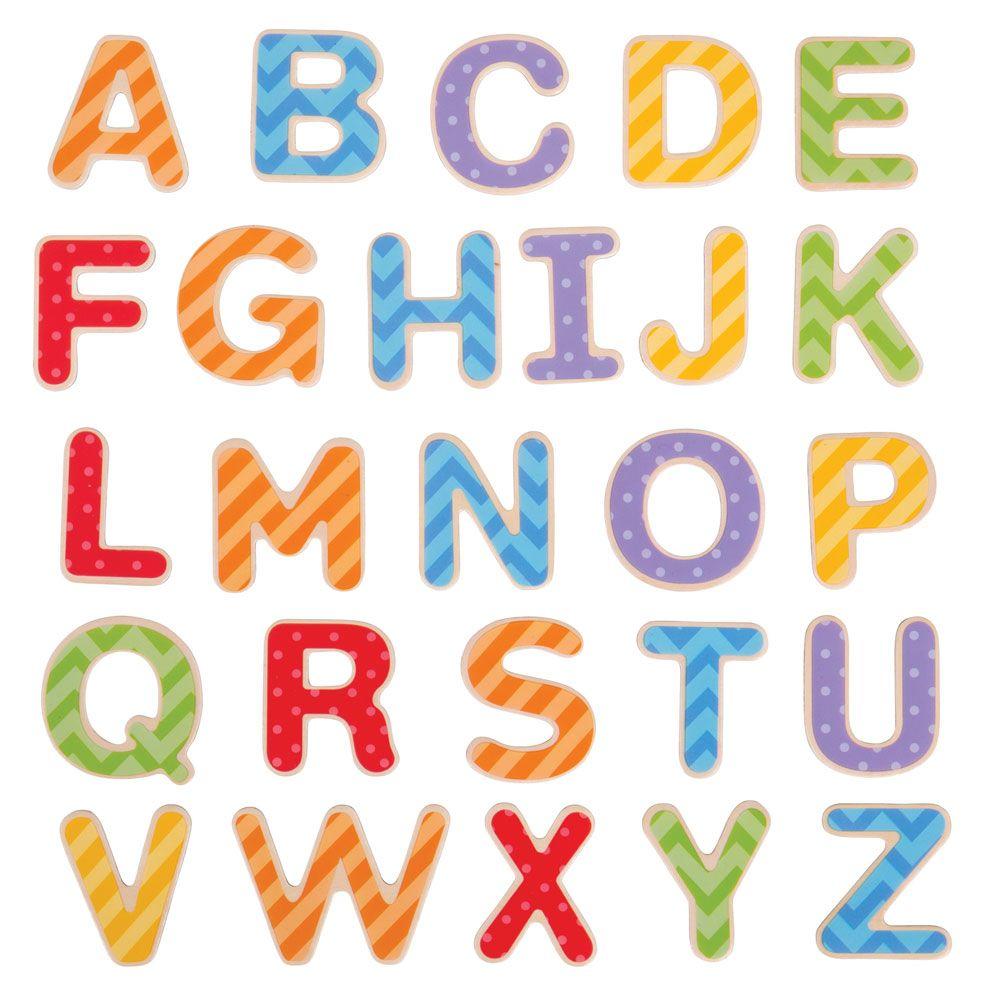Set litere magnetice de tipar - 49 piese PlayLearn Toys