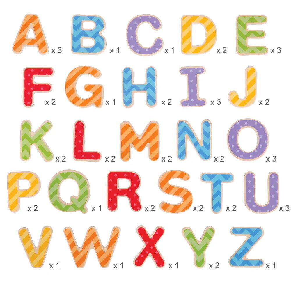 Set litere magnetice de tipar - 49 piese PlayLearn Toys
