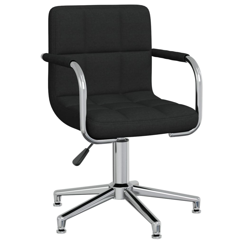 Scaun de bucătărie pivotant, negru, material textil GartenMobel Dekor