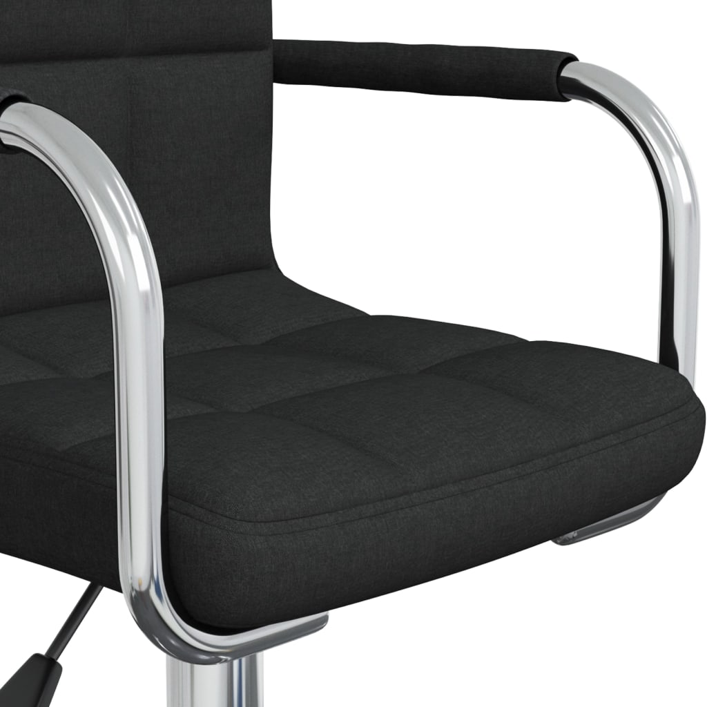 Scaun de bucătărie pivotant, negru, material textil GartenMobel Dekor
