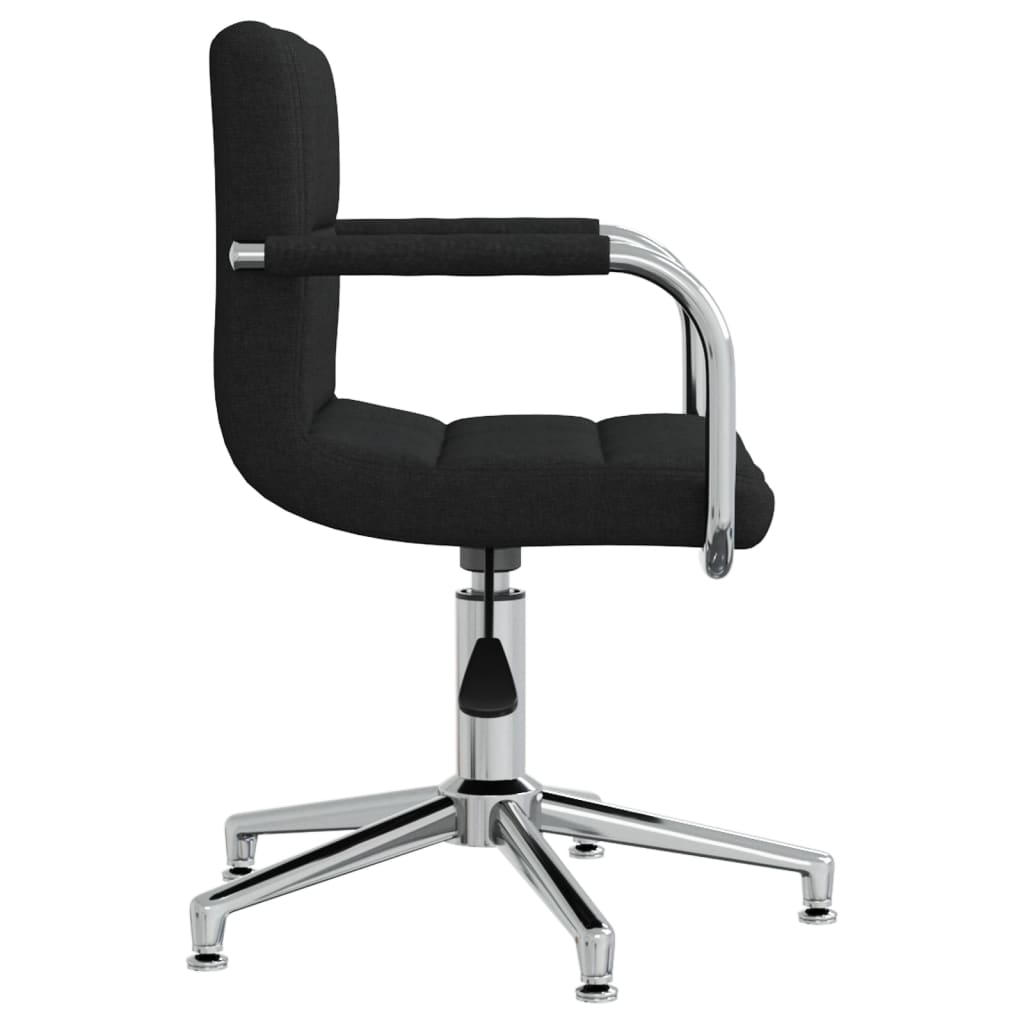 Scaun de bucătărie pivotant, negru, material textil GartenMobel Dekor