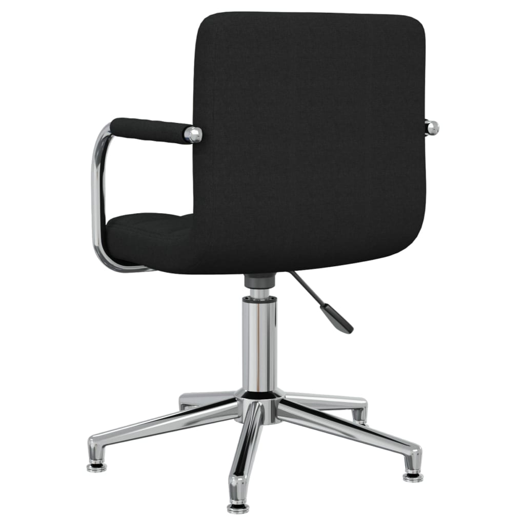 Scaun de bucătărie pivotant, negru, material textil GartenMobel Dekor