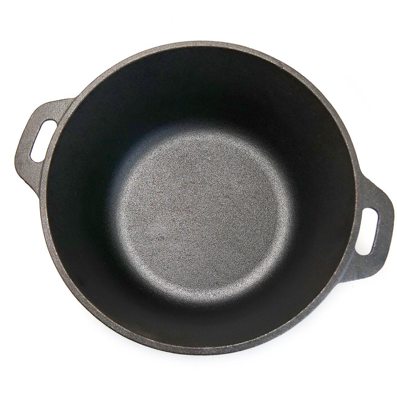 Oala de fonta cu capac, lingura de lemn, 7 L, Perfect Home GartenVIP DiyLine