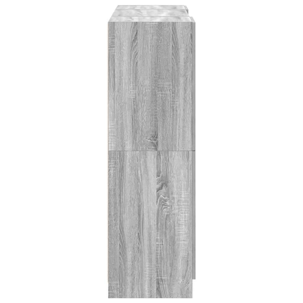 Set dulap de bucătărie din 3 piese, gri Sonoma, lemn derivat GartenMobel Dekor