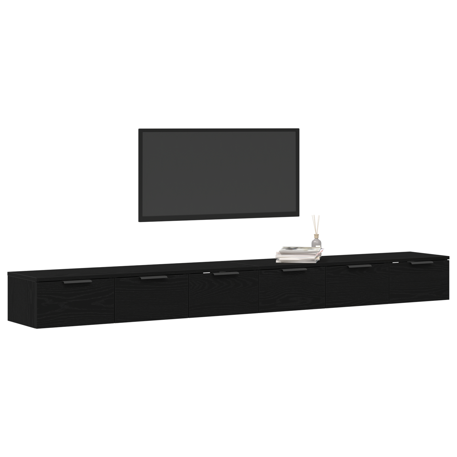 Cabițele 2 piese Stejar negru 102x30x20 cm Lemn prelucrat GartenMobel Dekor