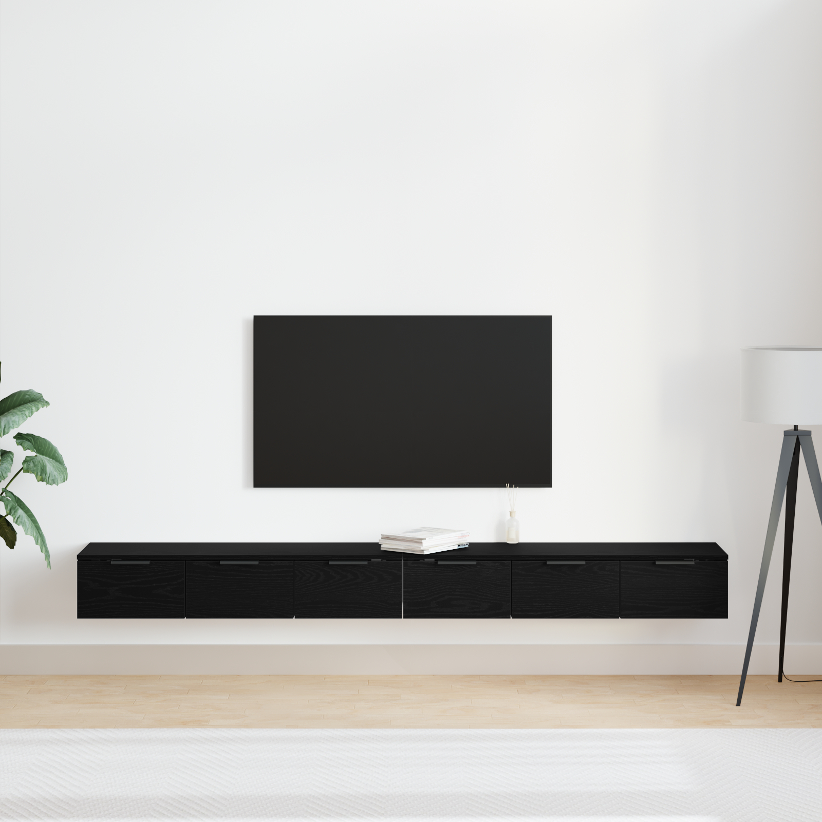 Cabițele 2 piese Stejar negru 102x30x20 cm Lemn prelucrat GartenMobel Dekor