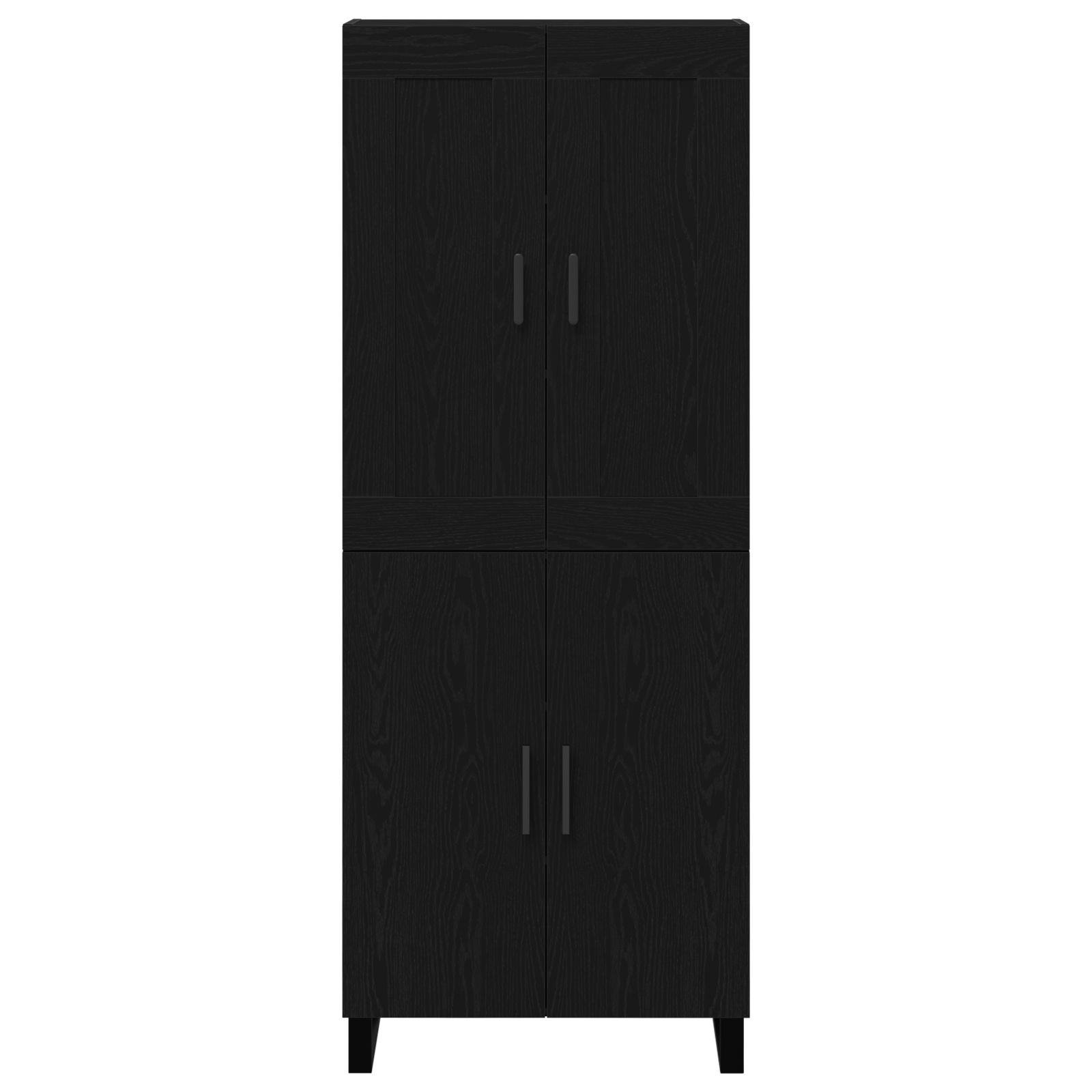 Highboard Negru Stejar 69.5x34x180 cm Lemn Ingineresc GartenMobel Dekor