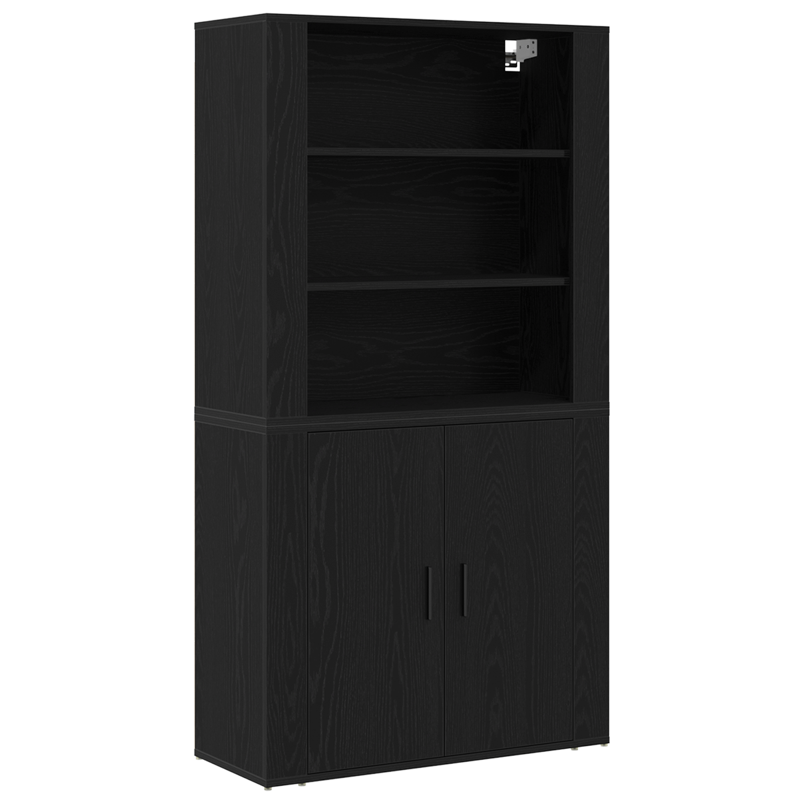 Highboard din stejar negru din lemn stratificat GartenMobel Dekor