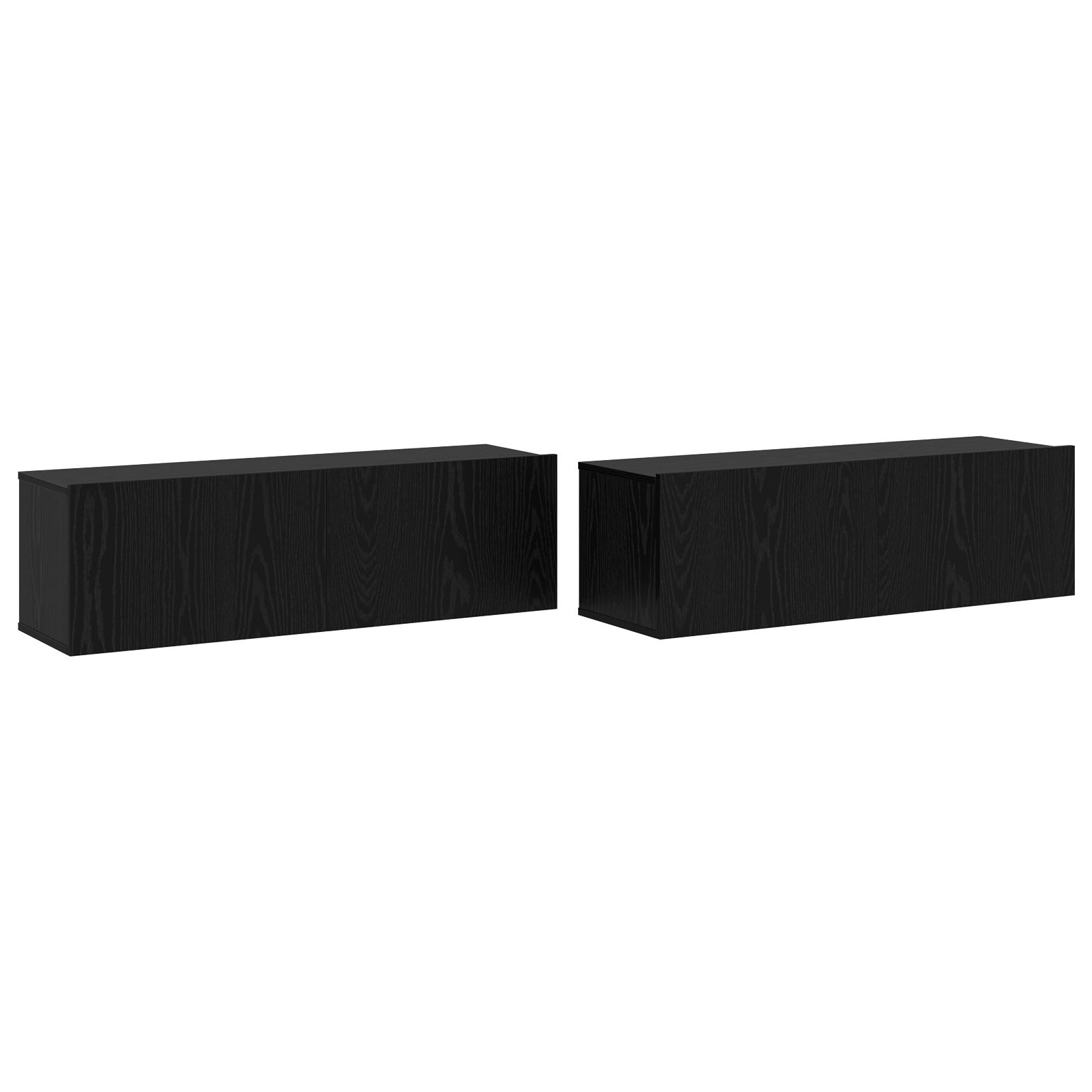 Set de 5 cabineți TV din lemn prelucrat de stejar negru GartenMobel Dekor