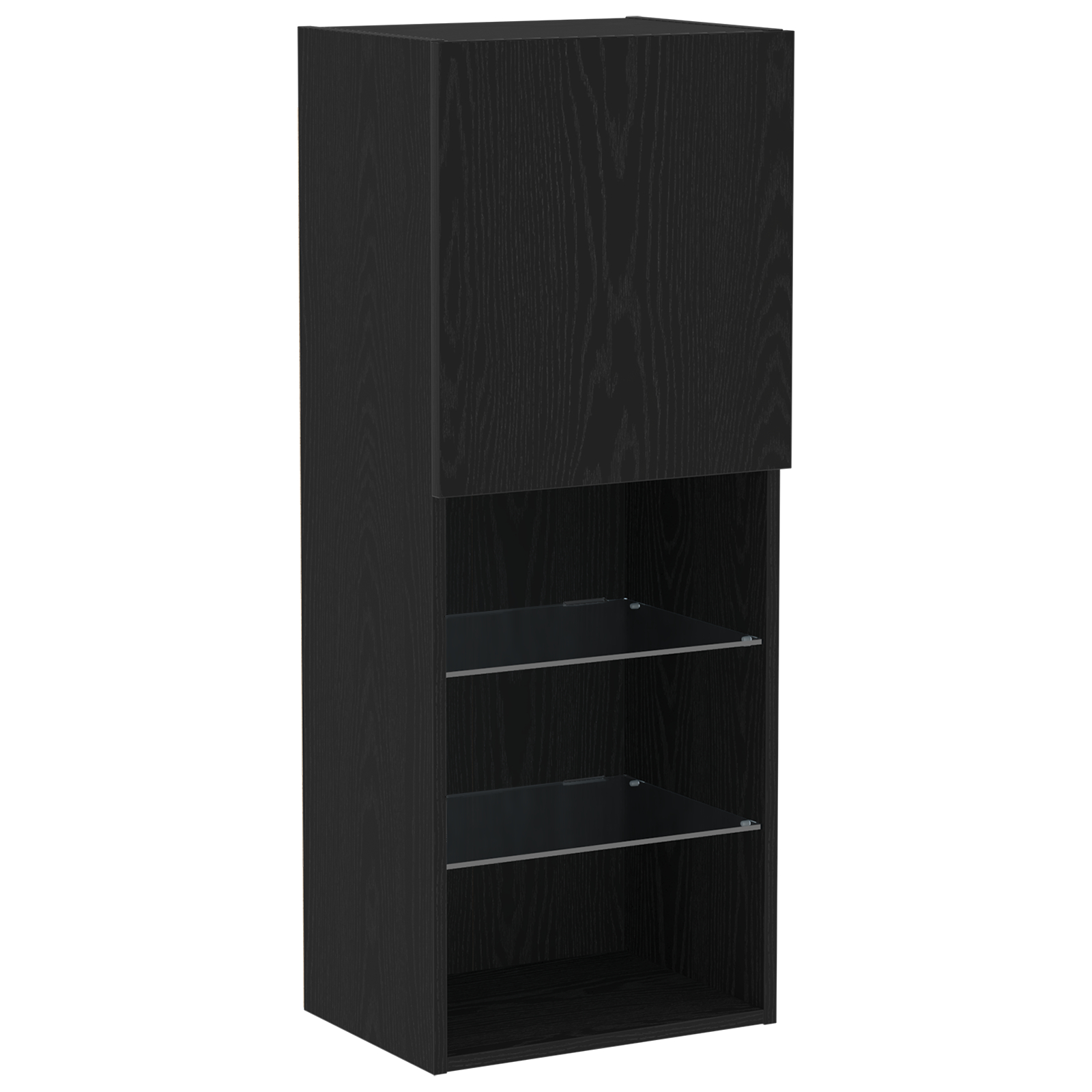 Dulap TV  Stejar Negru 30.5x30x102 cm Lemn Ingineresc, Dulap TV  cu Lumini LED Stejar Negru 40.5x30x102 cm, Dulapuri TV  cu Lumini LED 2 buc Stejar Negru 80x30x30 cm GartenMobel Dekor