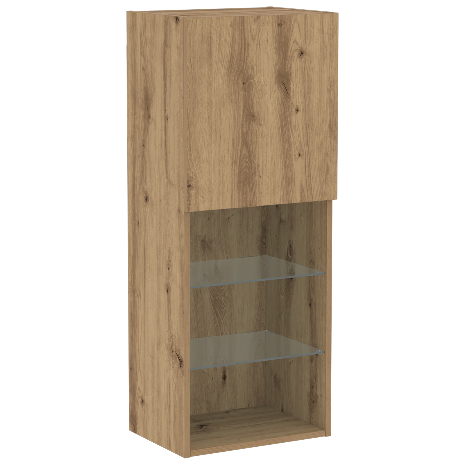 Dulap TV  cu lumini LED Stejar artizanal 40.5x30x102 cm, Dulapuri TV  cu lumini LED 2 bucăți Stejar artizanal 80x30x30 cm GartenMobel Dekor