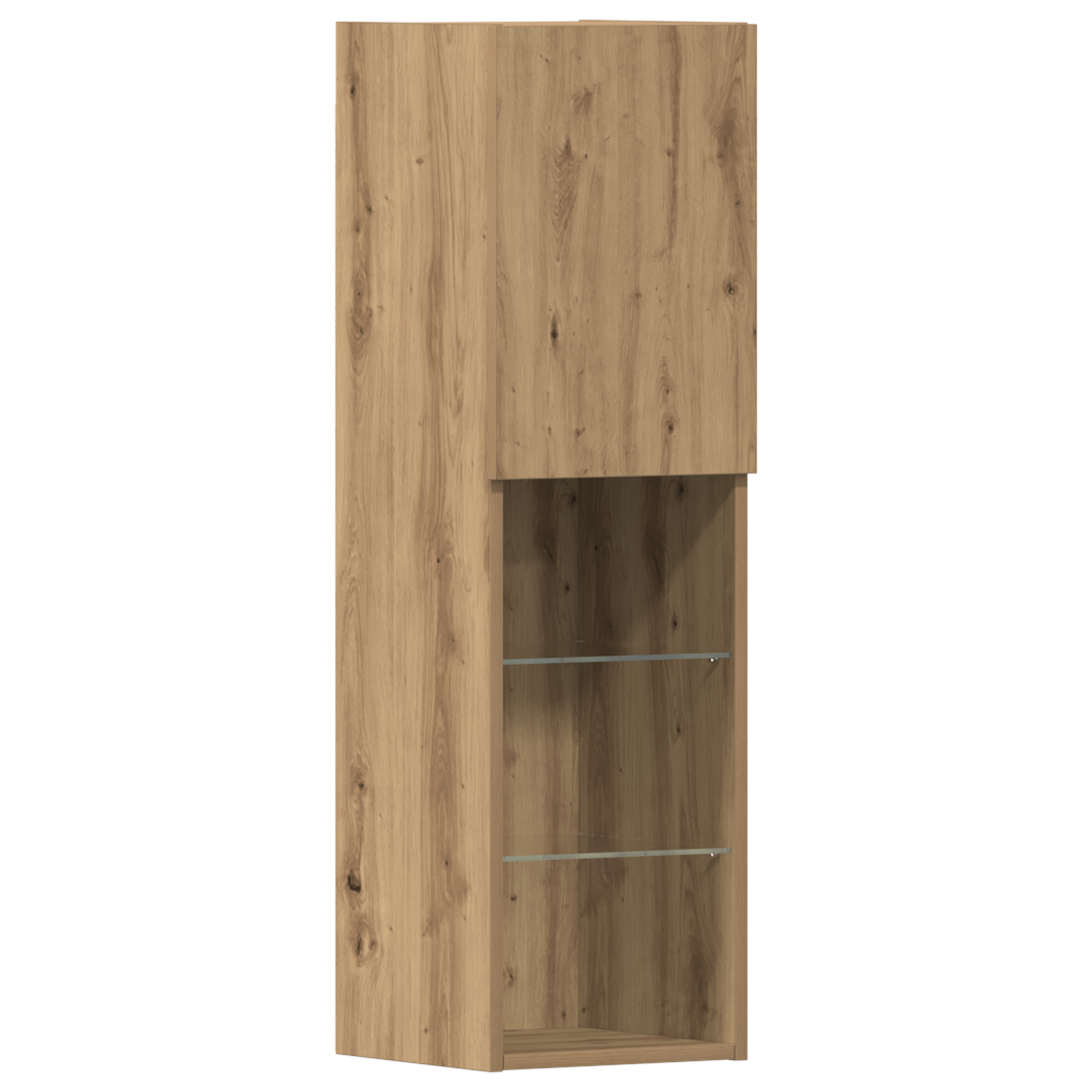 Dulap TV  cu lumini LED Stejar artizanal 40.5x30x102 cm, Dulapuri TV  cu lumini LED 2 bucăți Stejar artizanal 80x30x30 cm GartenMobel Dekor