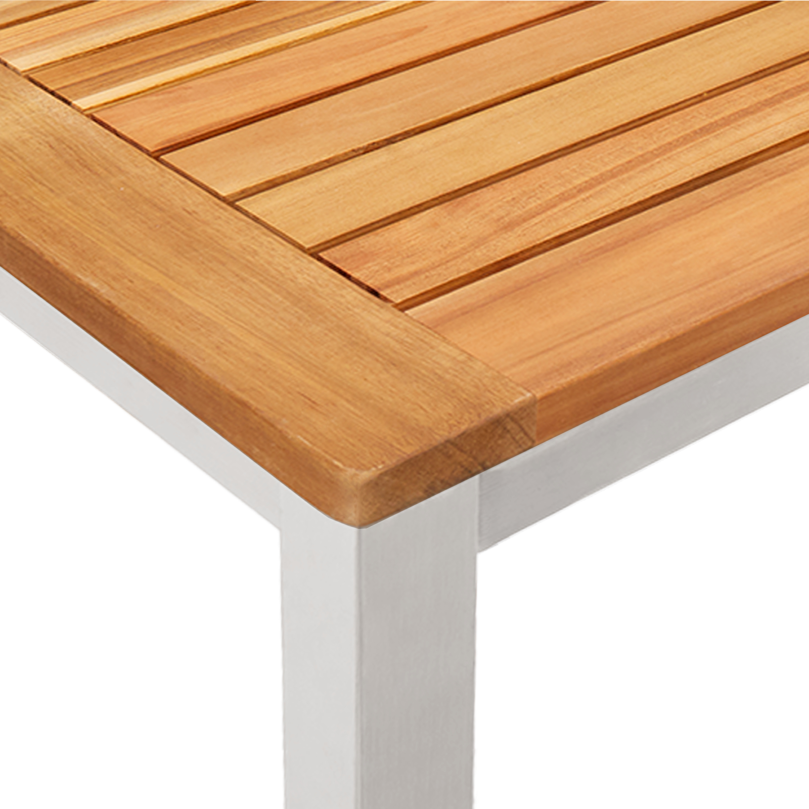Set de mese pentru grădină  3 piese din lemn masiv de acacia, Masă de dining exterioară  90x90x74.5 cm din lemn masiv de acacia GartenMobel Dekor