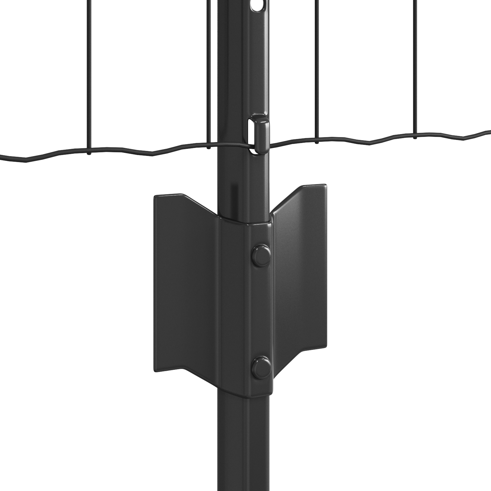 Gard Euro cu 11 Stâlpi Gri 0.4x25 m Metal GartenMobel Dekor