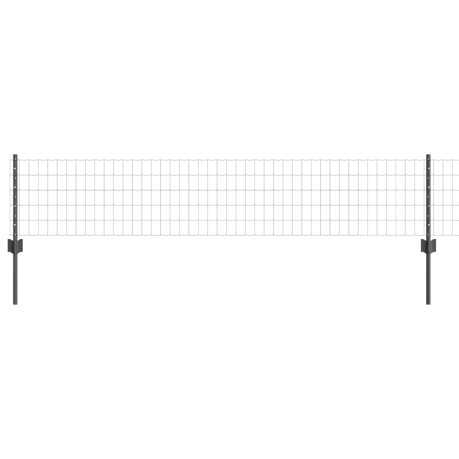 Gard Euro cu 5 Posturi U Gri 0,4x10 m Oțel GartenMobel Dekor