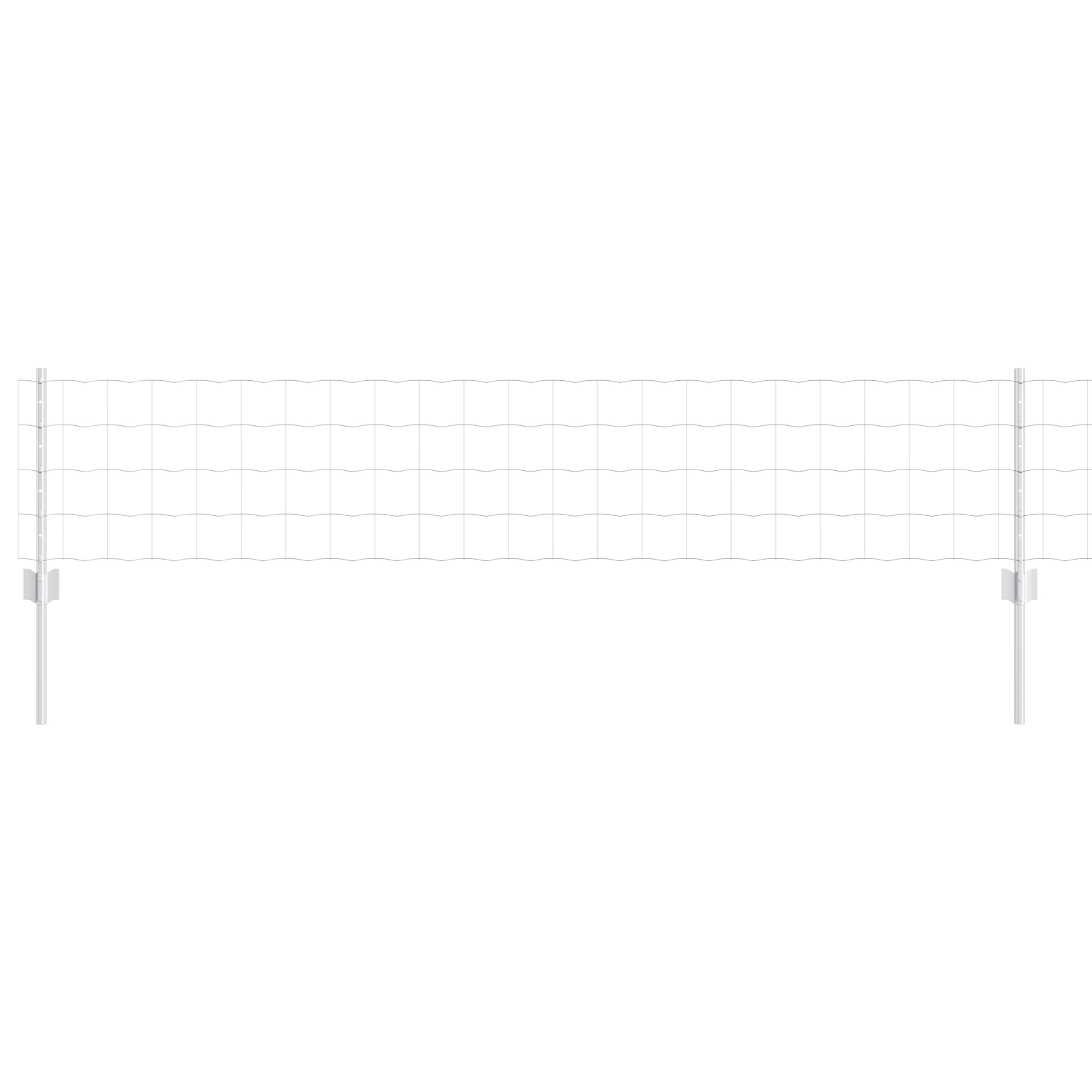 Euro Fence cu 5 U Posts Argintiu 0,4x10 m Oțel GartenMobel Dekor