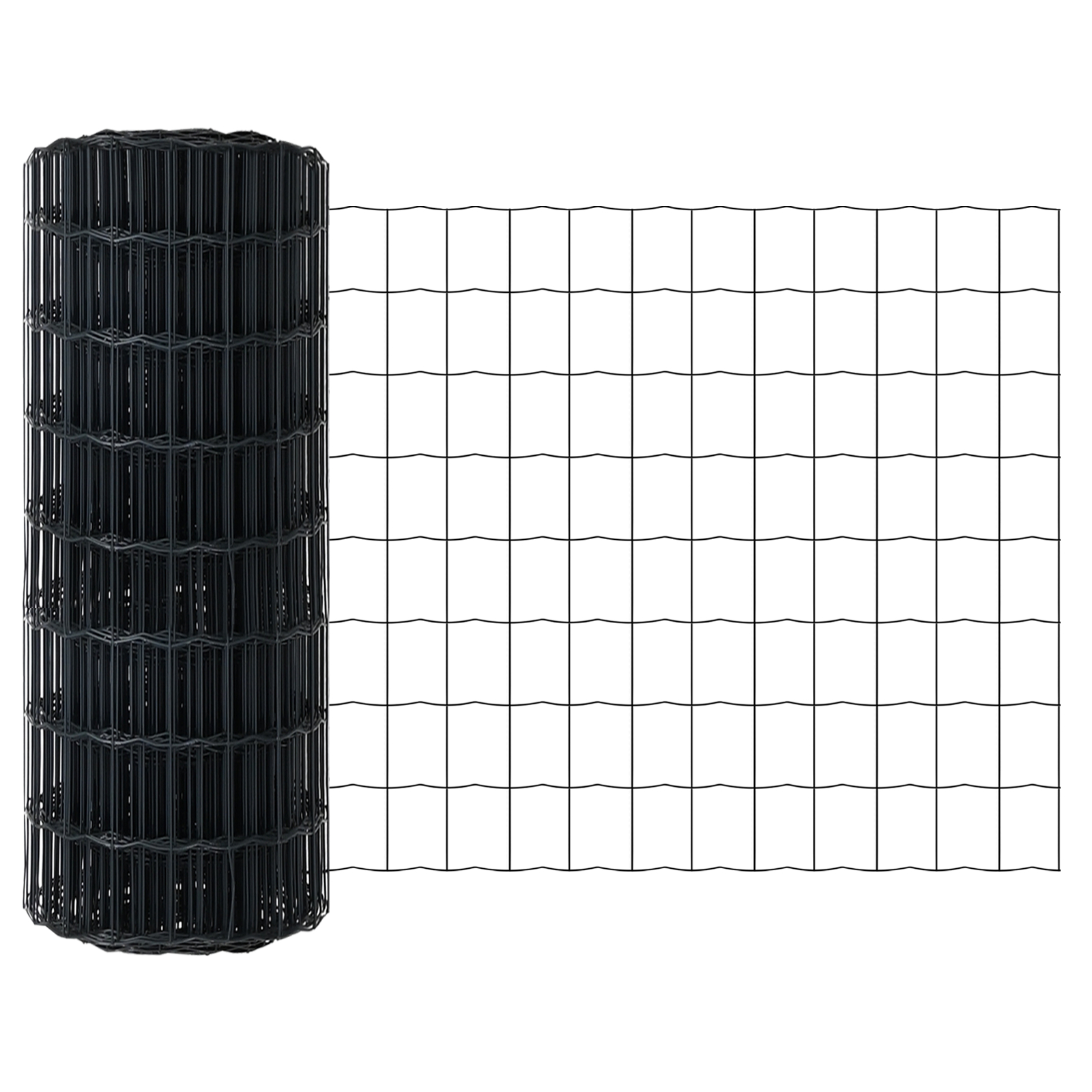 Gard Euro cu 11 Stâlpi Gri 0,8x25 m Oțel GartenMobel Dekor