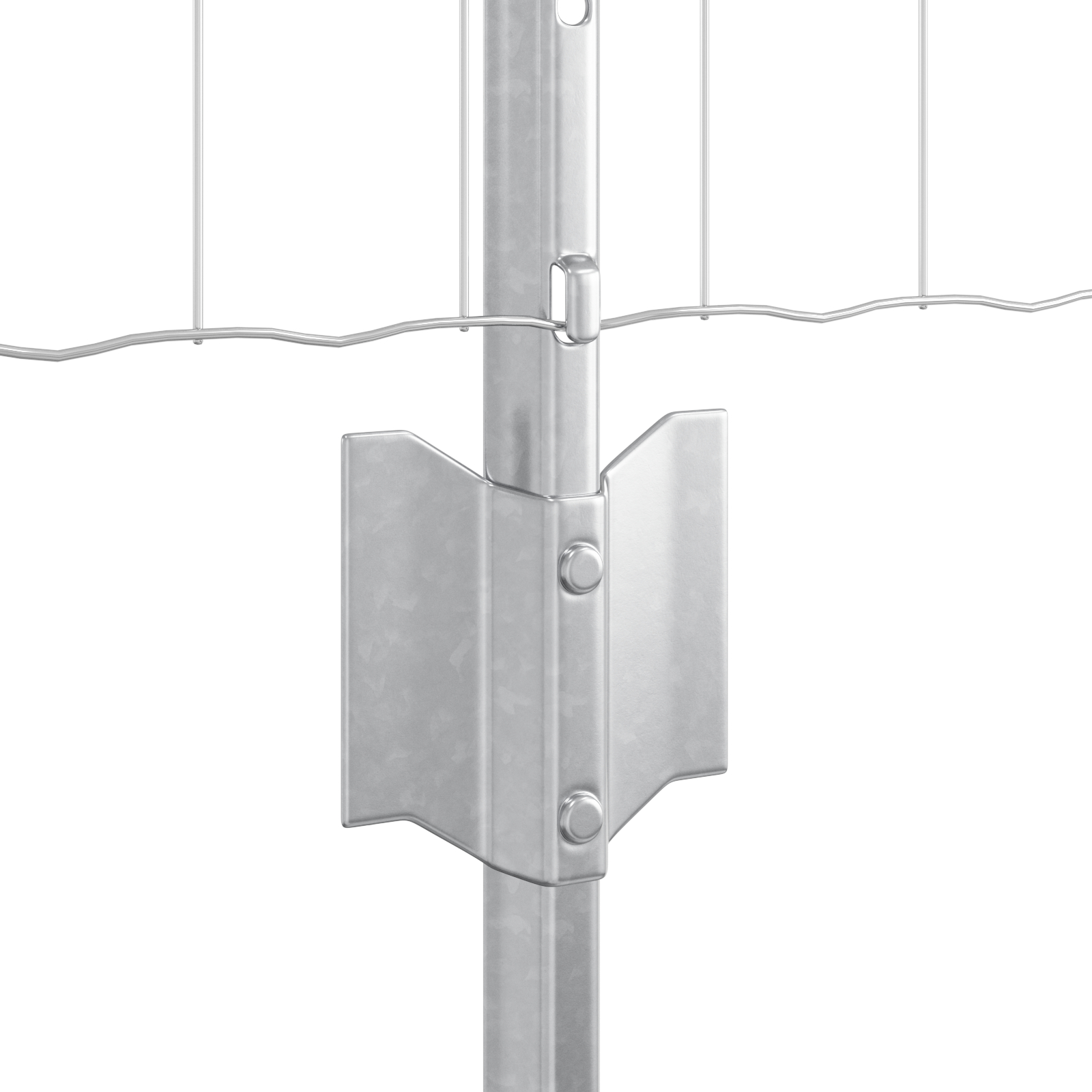 Gard Euro cu 5 Stâlpi U Argintiu 0,4x10 m Oțel GartenMobel Dekor