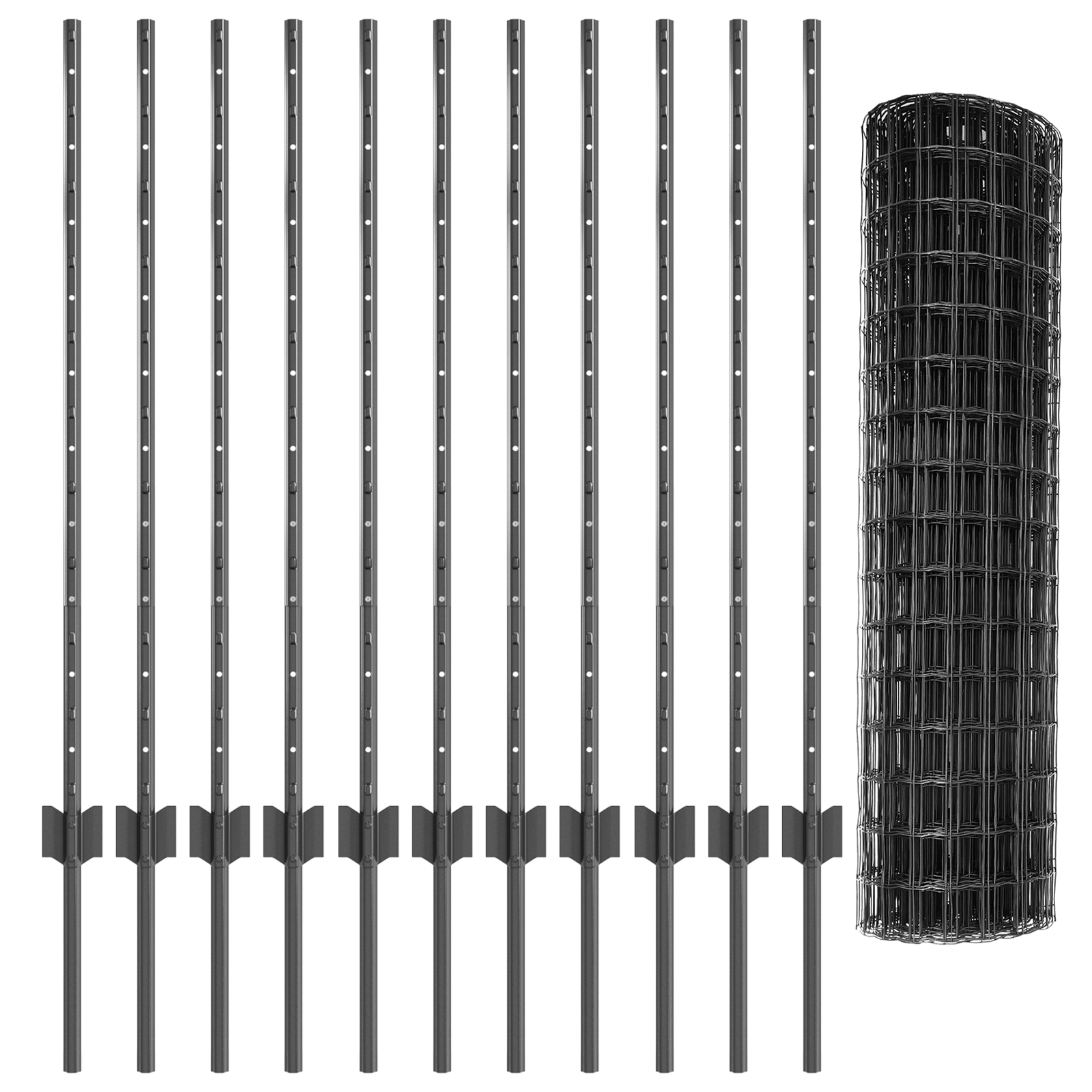 Set Gard de Grădină Set de 2 Gri Oțel Acoperit cu Pulbere GartenMobel Dekor