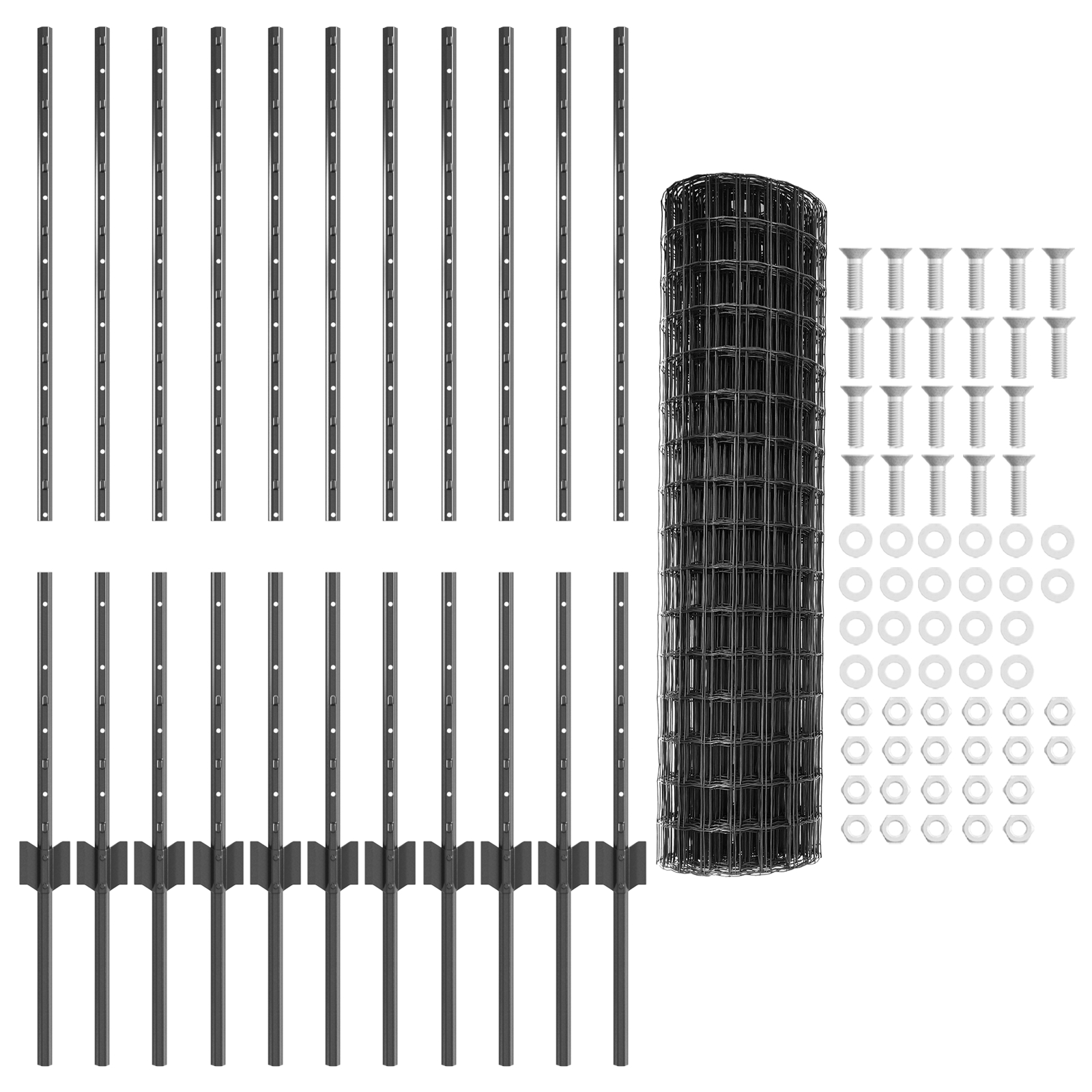 Set Gard de Grădină Set de 2 Gri Oțel Acoperit cu Pulbere GartenMobel Dekor