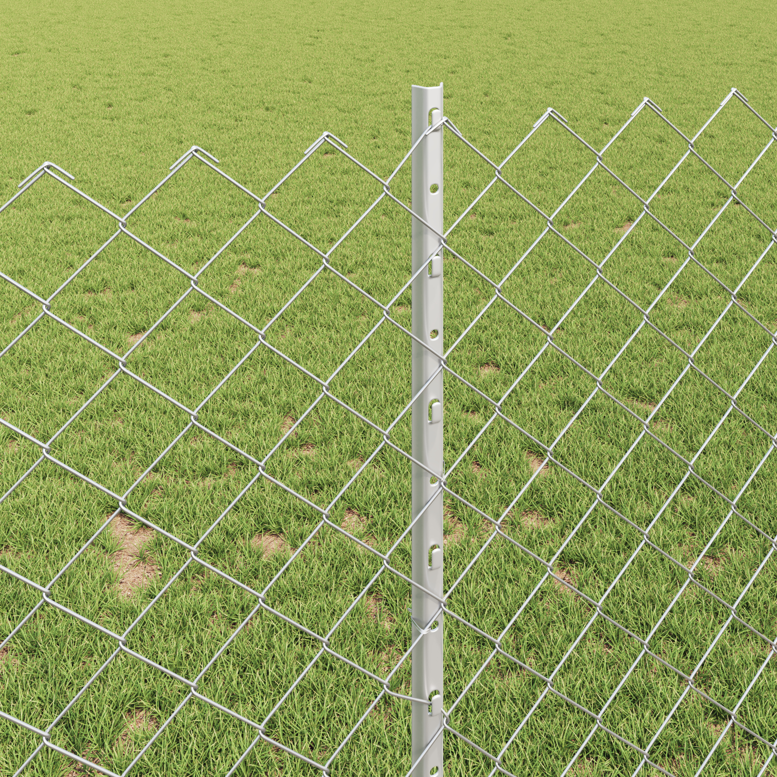 Gard din Oțel Galvanizat cu 20 de Stâlpi Argintii 1x10 m GartenMobel Dekor