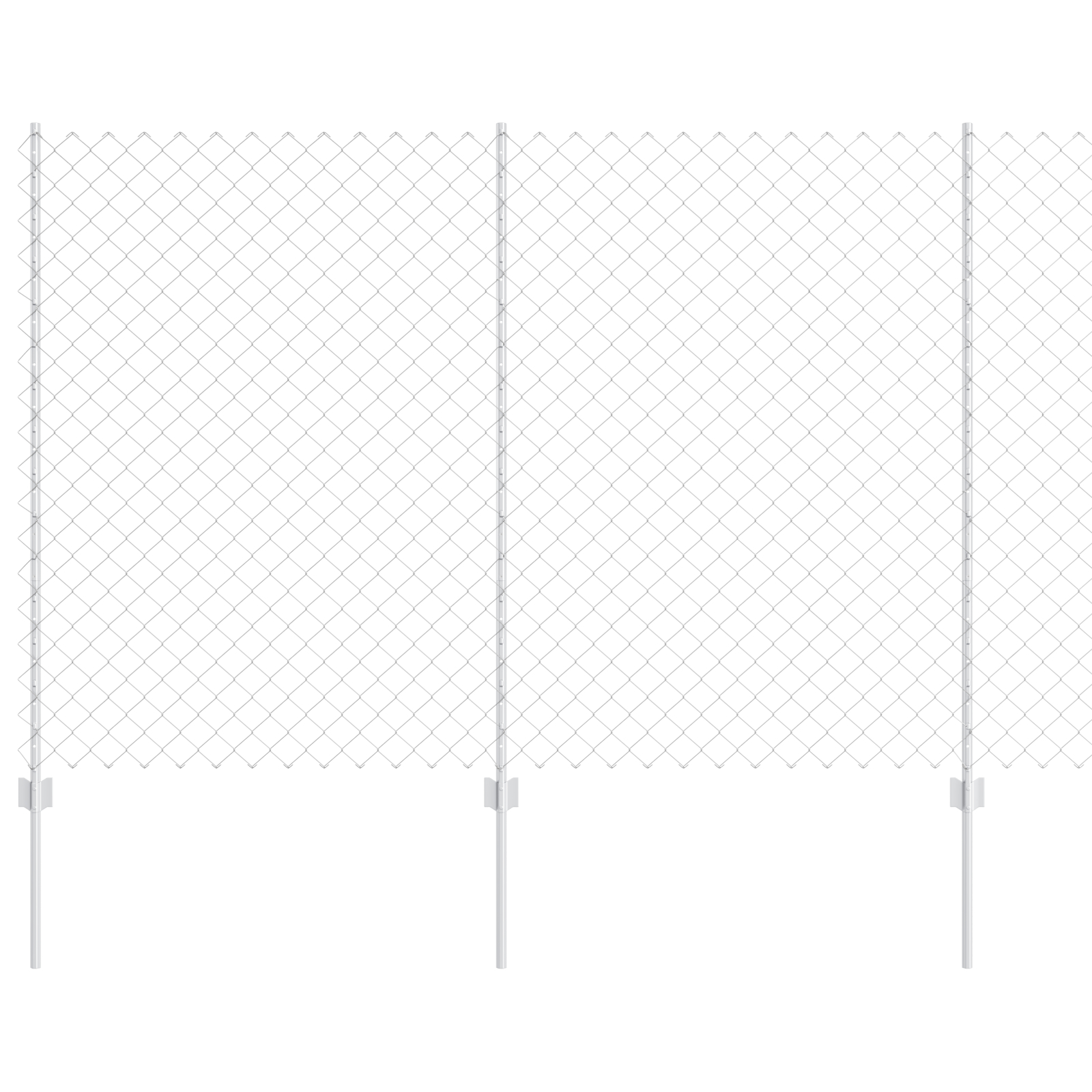 Plasă de Fencing cu 20 U Posturi Argintie 1.6x10 m Oțel GartenMobel Dekor