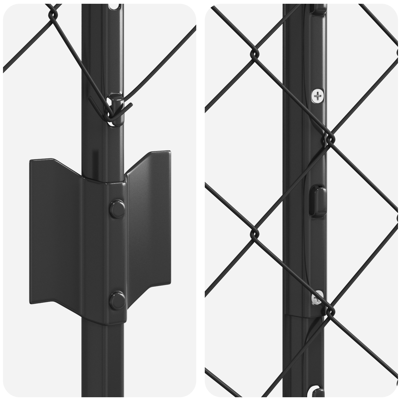 Set Gard de Grădină Set de 2 Gri Oțel Galvanizat 25 x 1 m GartenMobel Dekor