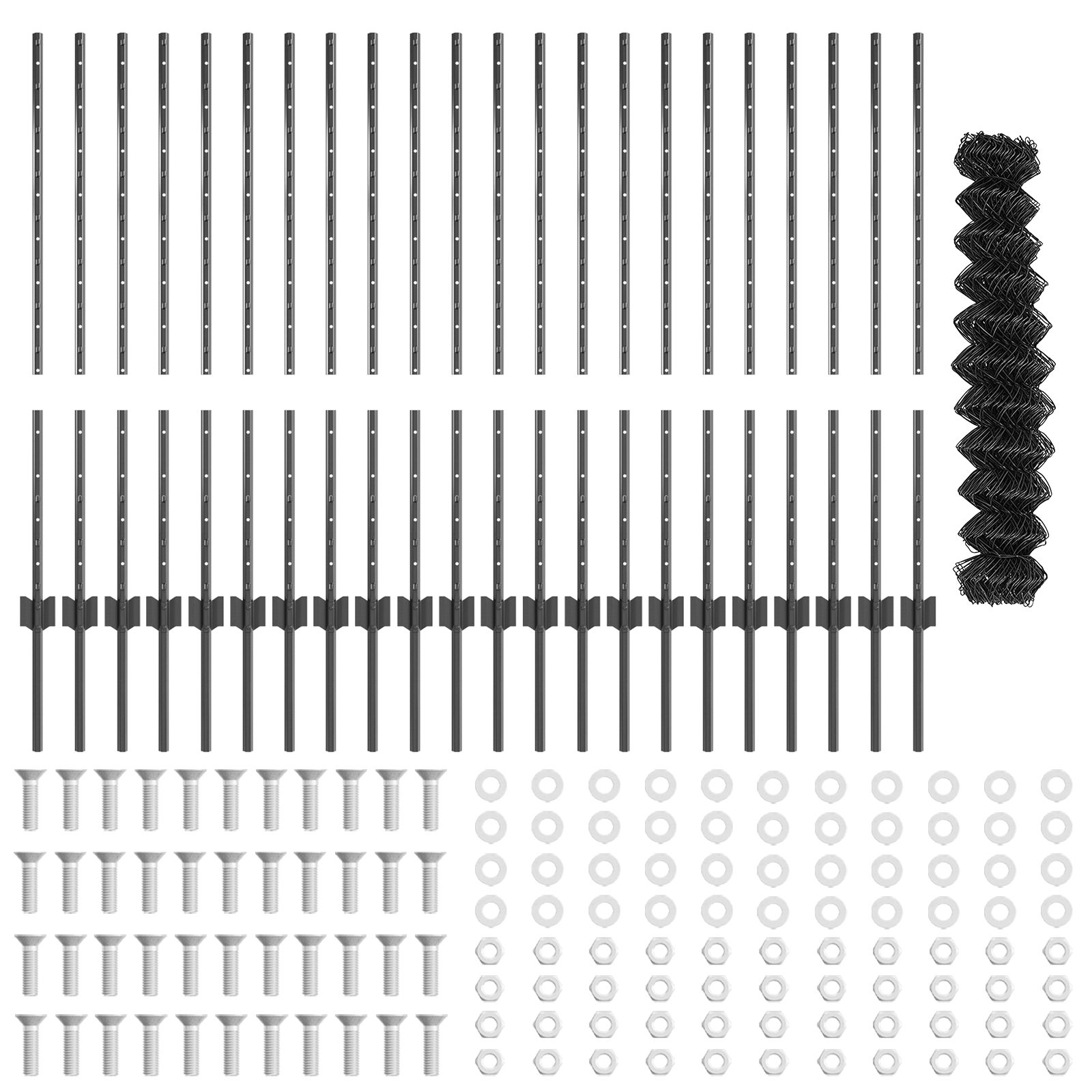 Set Gard de Grădină Set de 2 Gri Oțel Galvanizat 25 x 1 m GartenMobel Dekor