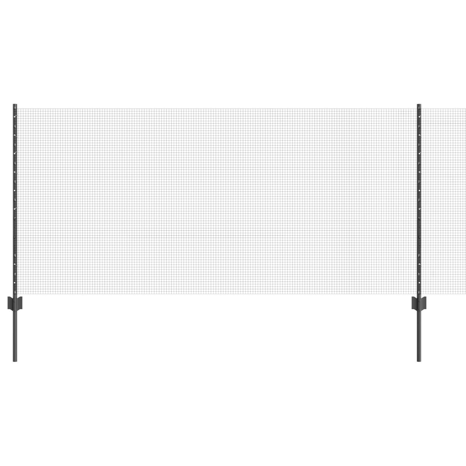 Set Gard din Plasă de Găină Set de 2 Gri Metal Gard de 10 x 1 m GartenMobel Dekor